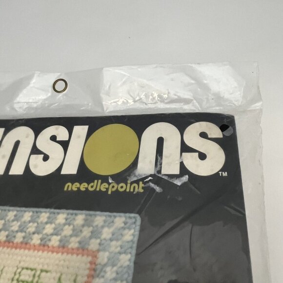 Vintage 1980 Dimensions Needlepoint Kit 2170 Baby Frame Birth Record Sealed - Picture 3 of 15